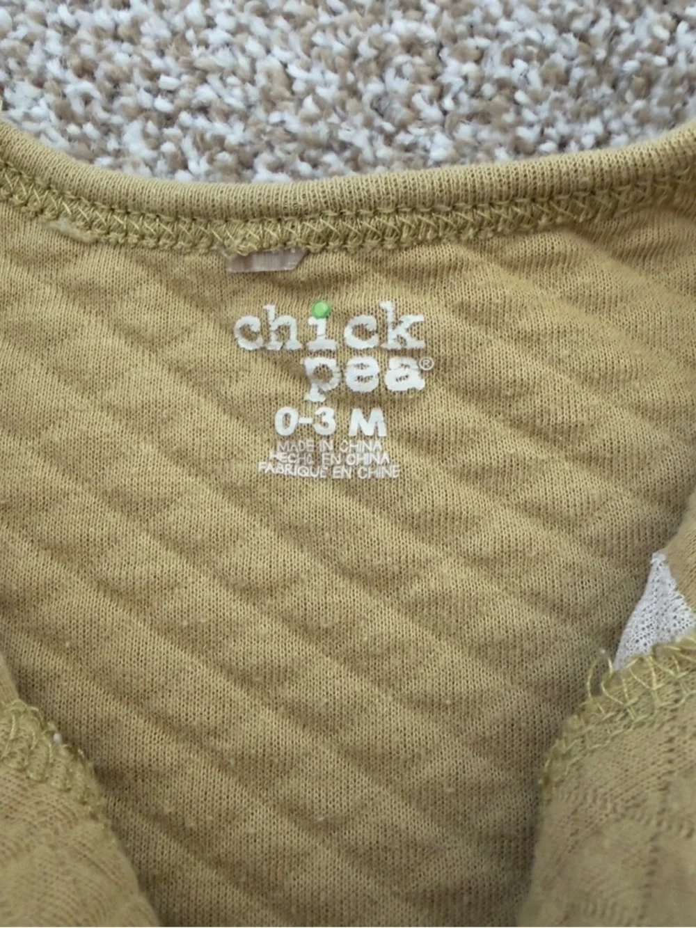 Chick Pea Quilted Footie One Piece Dino Baby Outfit 0-3M Cozy